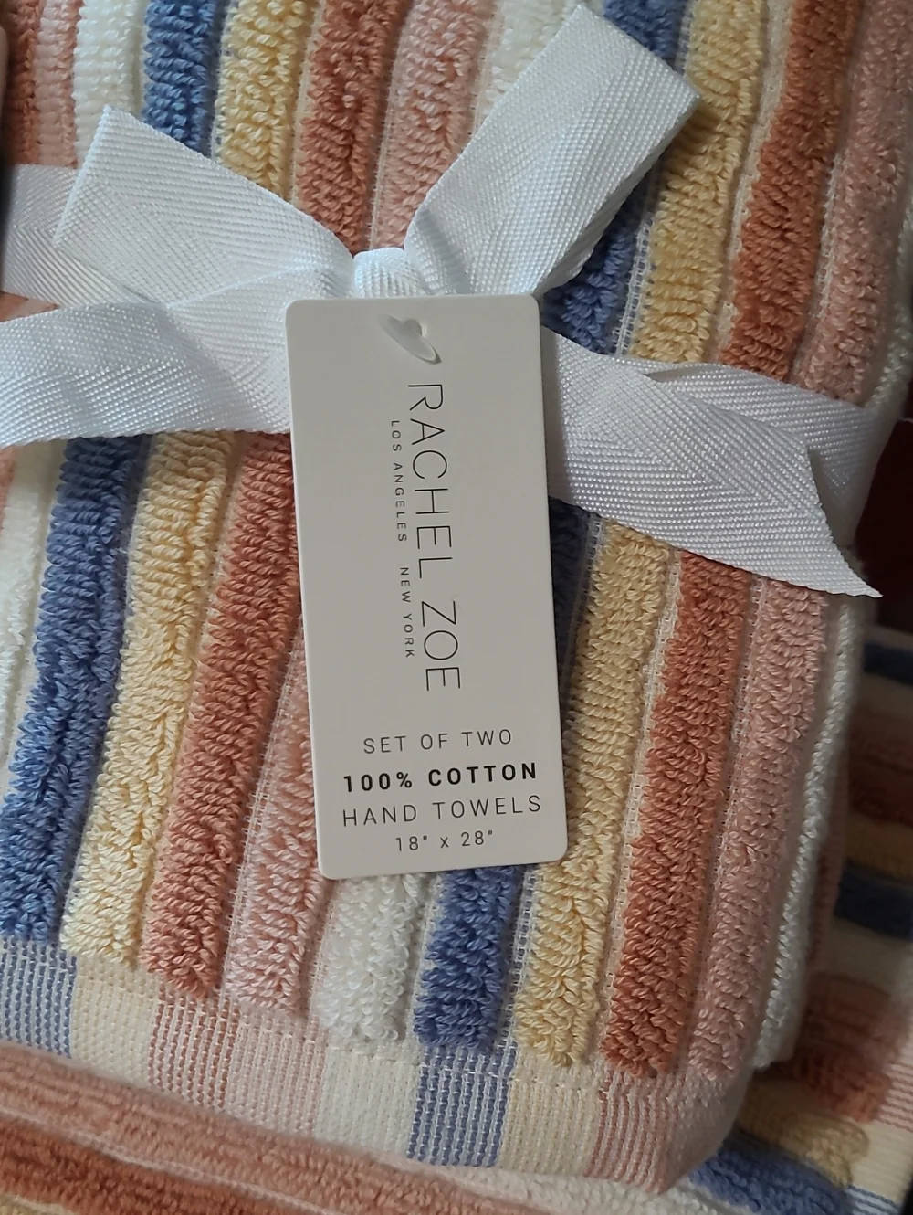 Rachel Zoe Striped Earthy Neutral Bath Towel Set